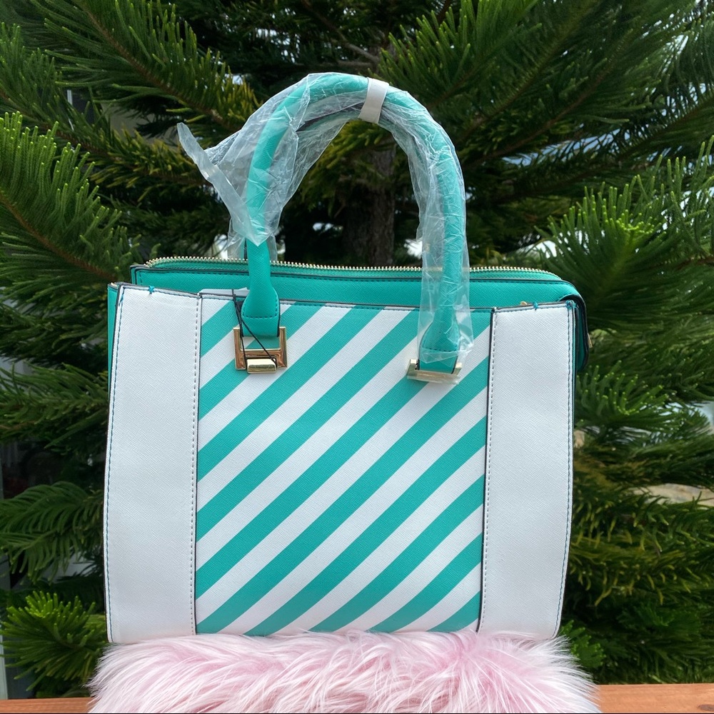 Aqua green handbag